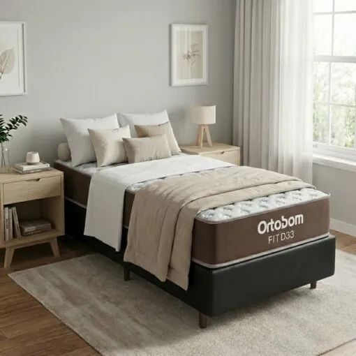 Colchão Solteiro Fit D33  + Base  - Entrega Rápida 