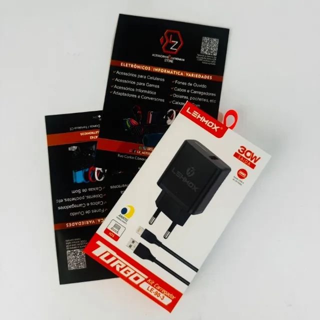 Carregador Turbo Lehmox com cabo para iphone incluso - Foto 2