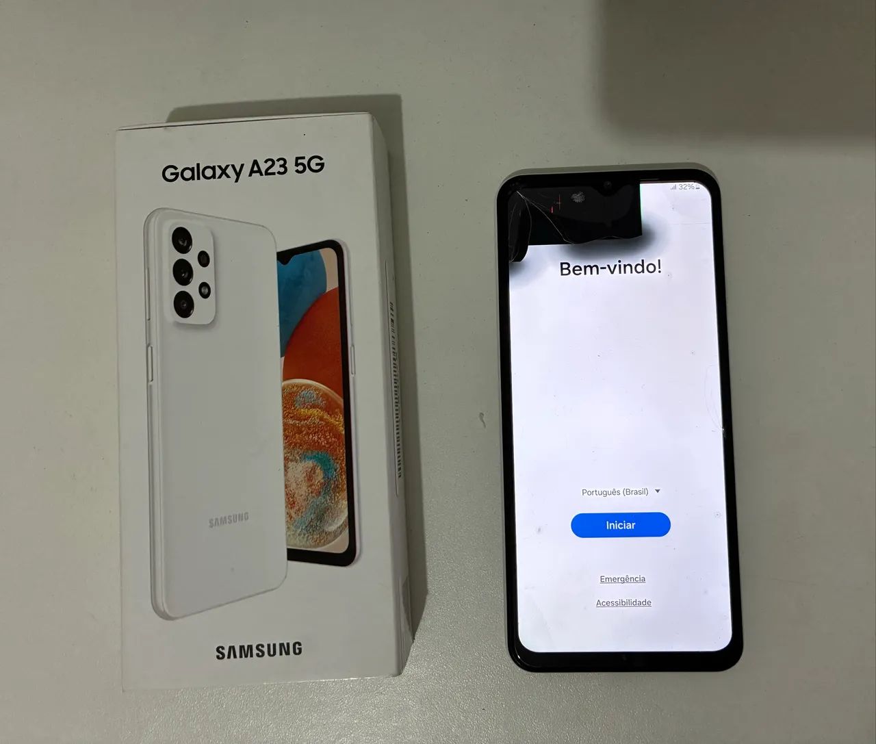 celular samsung galaxy a23 5g 128gb branco - Celulares e