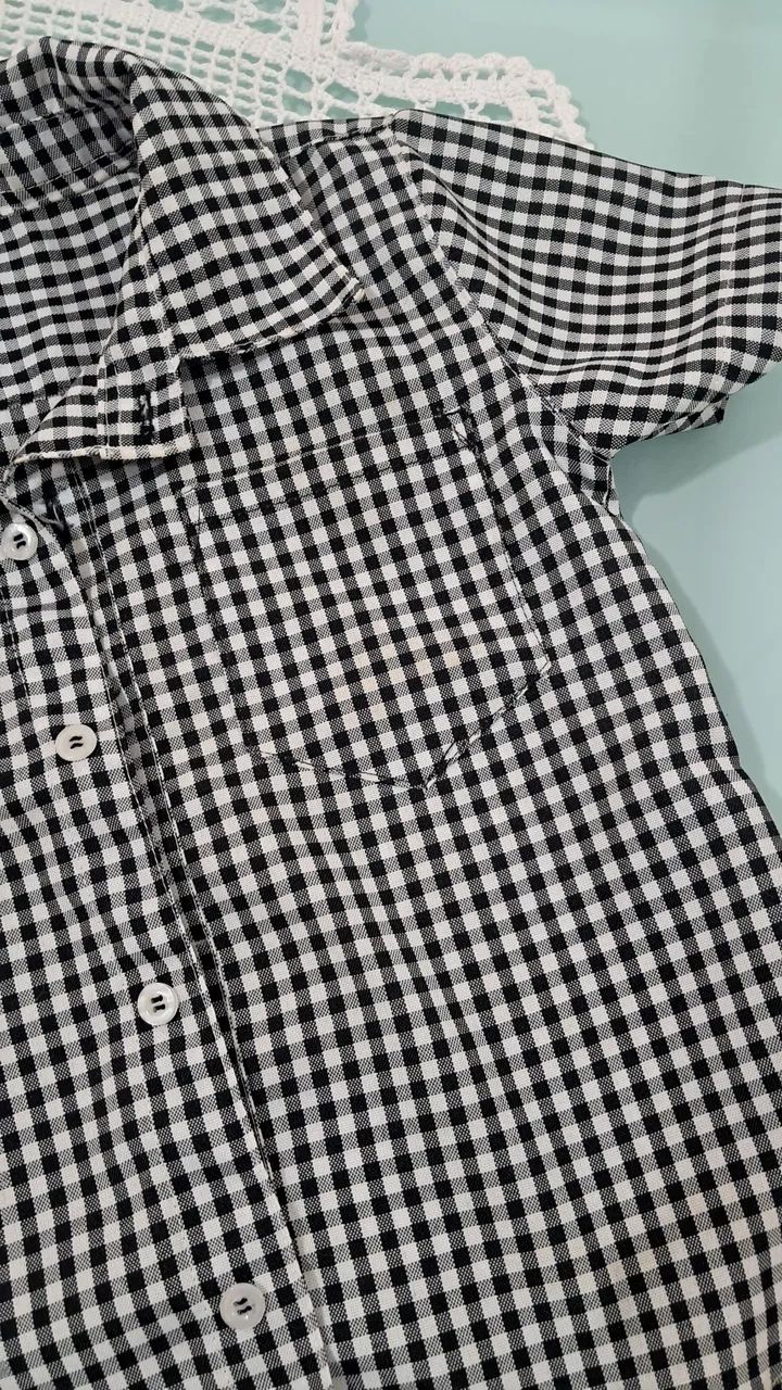 Camisa xadrez  infantil  - Foto 2