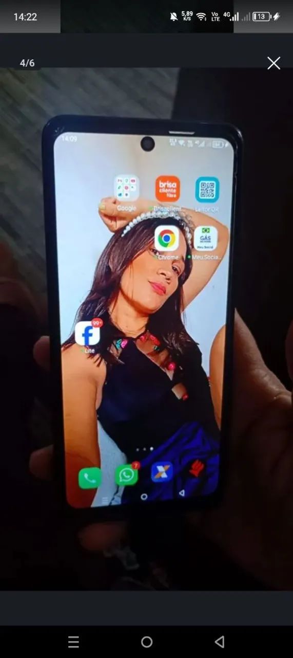 Para hoje infinix 8 pro 400  256 gb com caixa e fone  - Foto 4