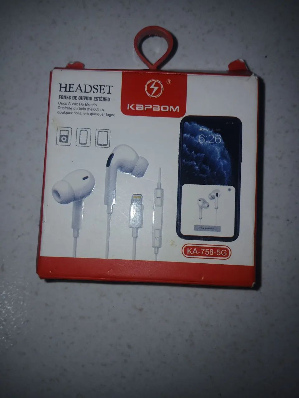 Kit  2 Fones de Ouvido Kapbom Lightning  para IPhone - Foto 2