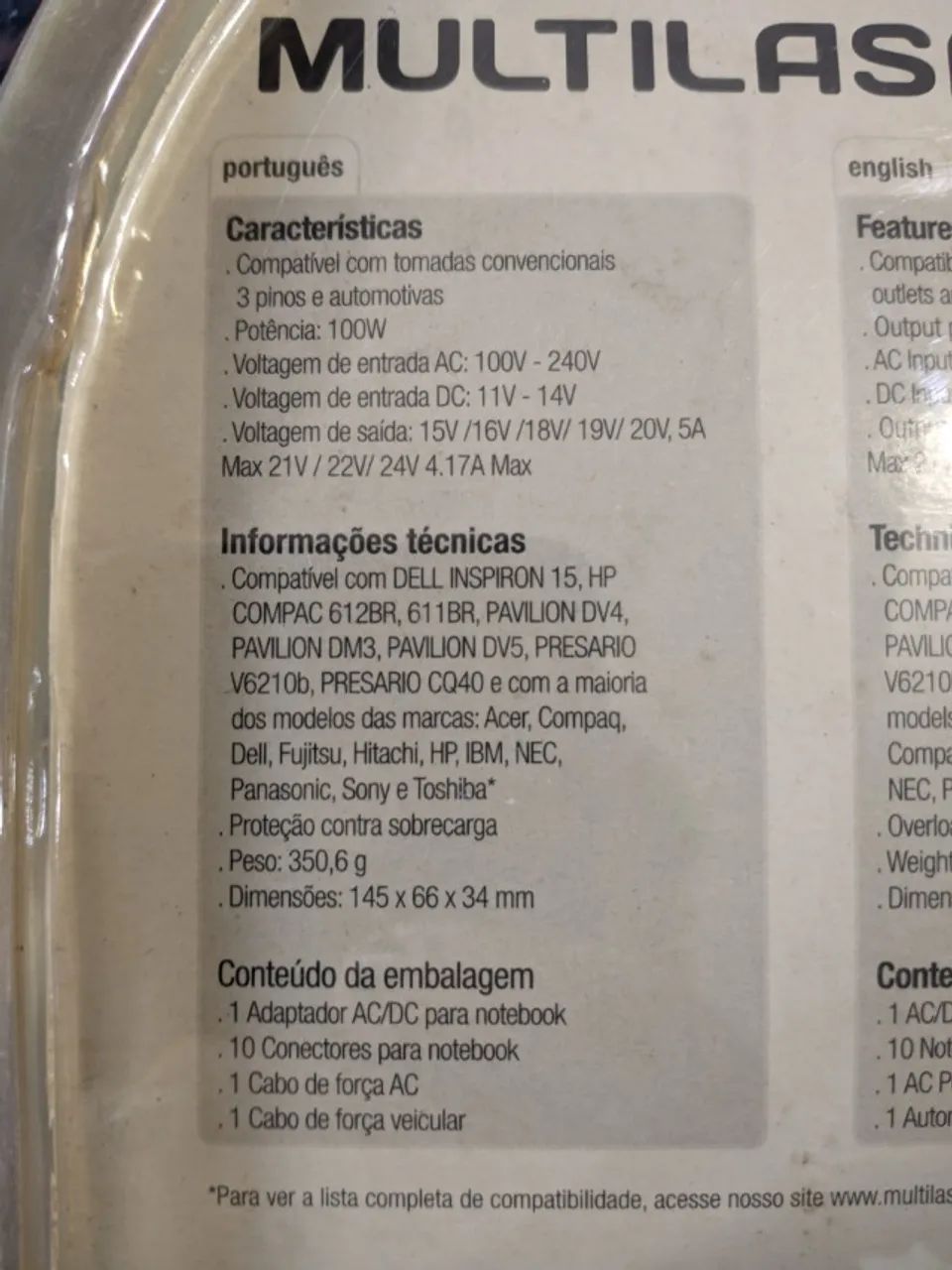 CARREGADOR DE NOTEBOOK - Foto 3