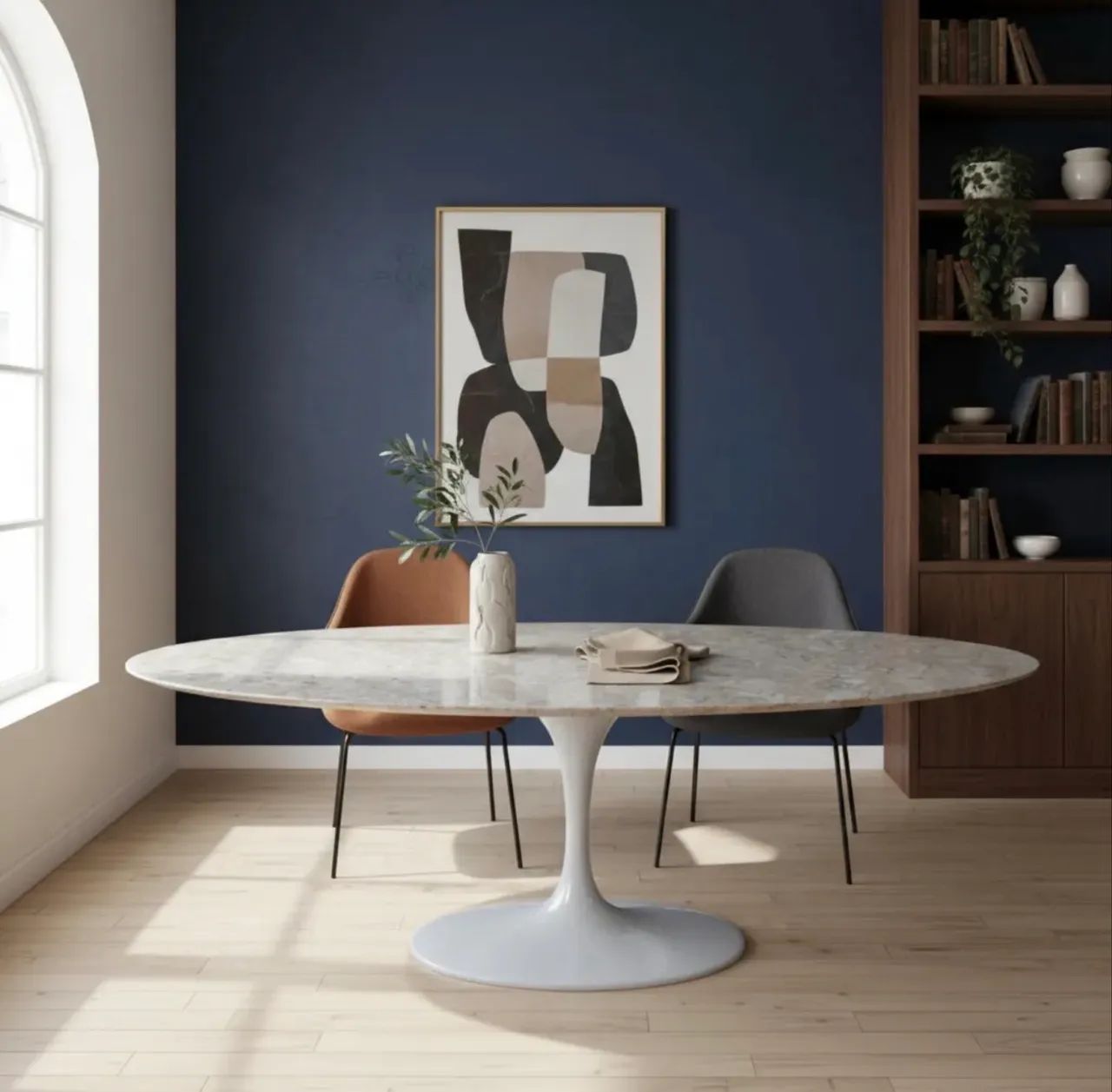 Tampo travertino oval