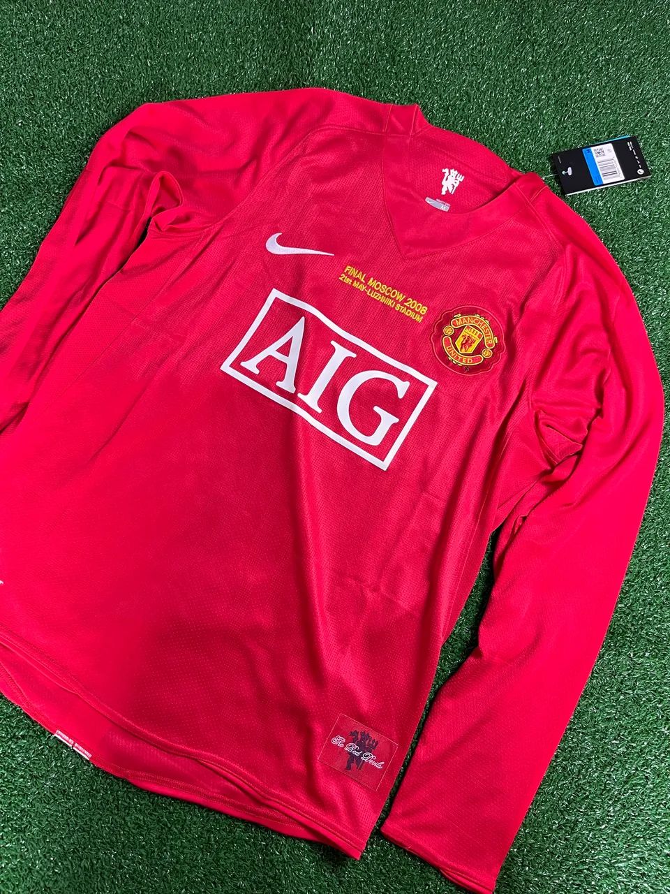 Camisa Manchester United Titular 2007/08 - Manga Comprida