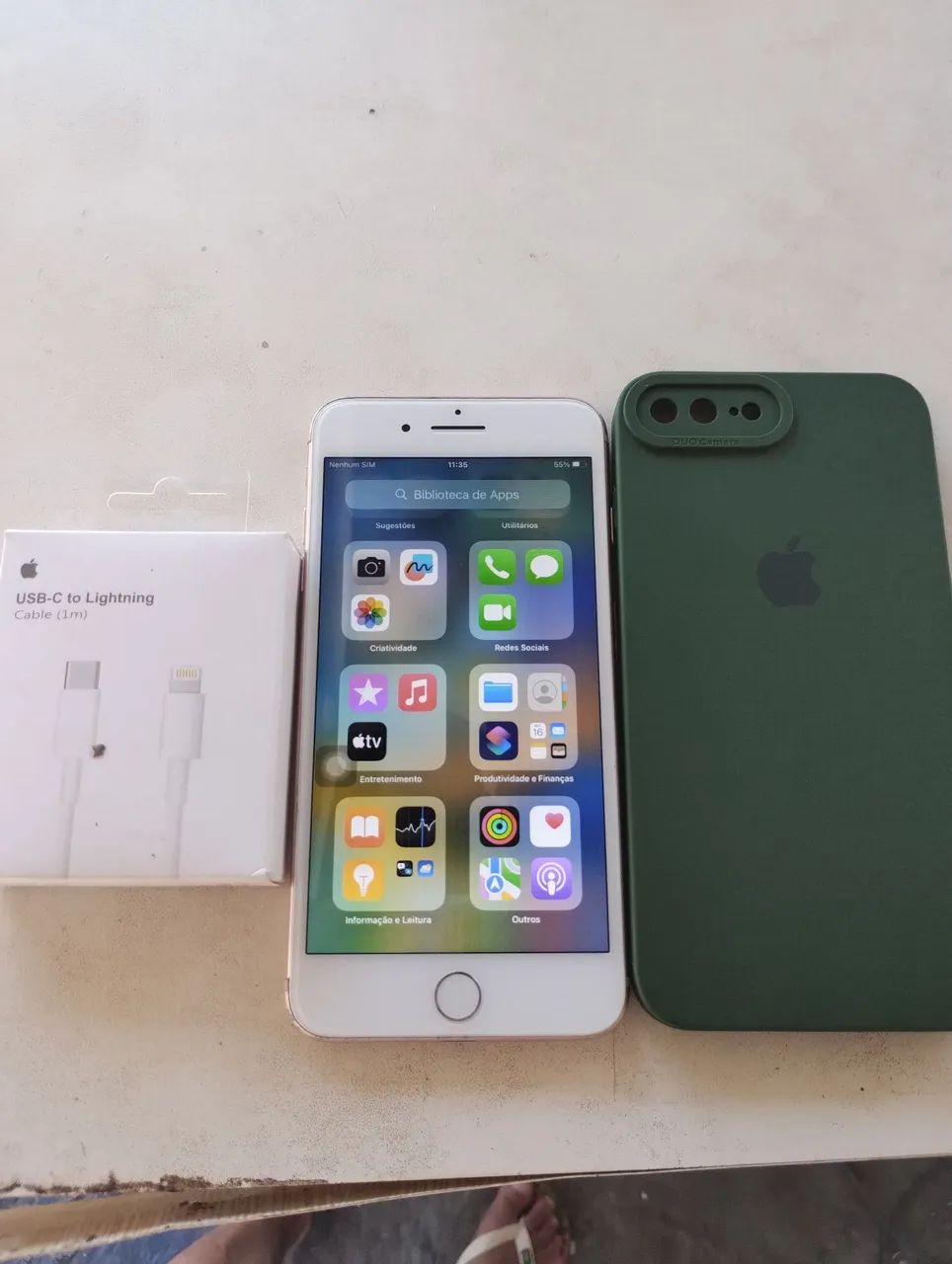 Vendo iPhone 8 plus funcionando perfeitamente  - Foto 4