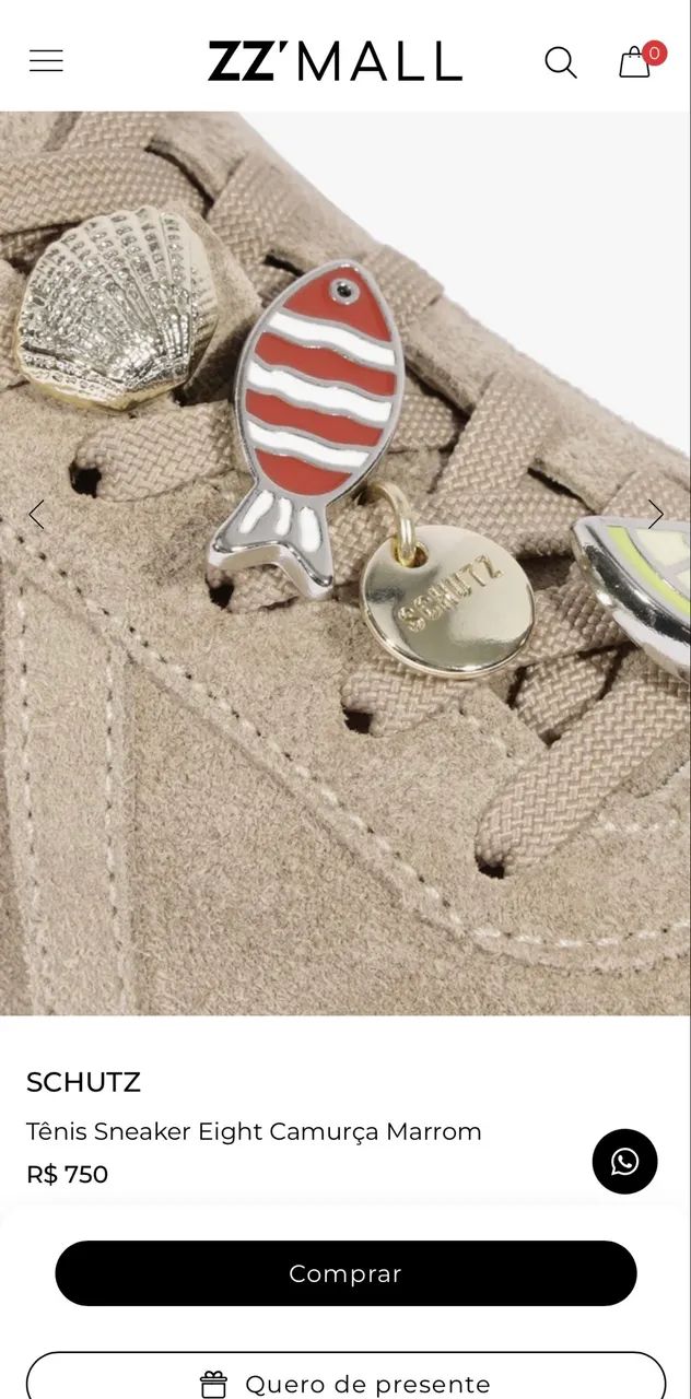 SCHUTZ Tênis Sneaker Eight Camurça Marrom - Foto 4