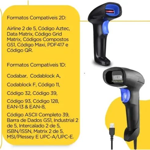 Leitor De Código De Barras Sem Fio Laser Ultra Rápido KP-1018A USB - Foto 4