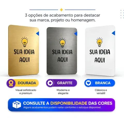 Placa de Homenagem Personalizada - Estojo Veludo 25x19cm - Foto 2