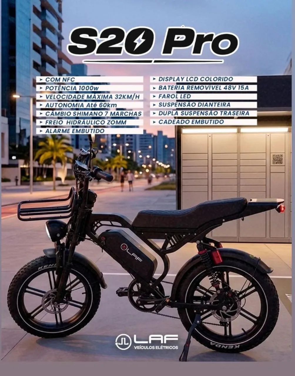 BIKE ELETRICA S20 PRO LAF - NOVA 0km - Foto 2