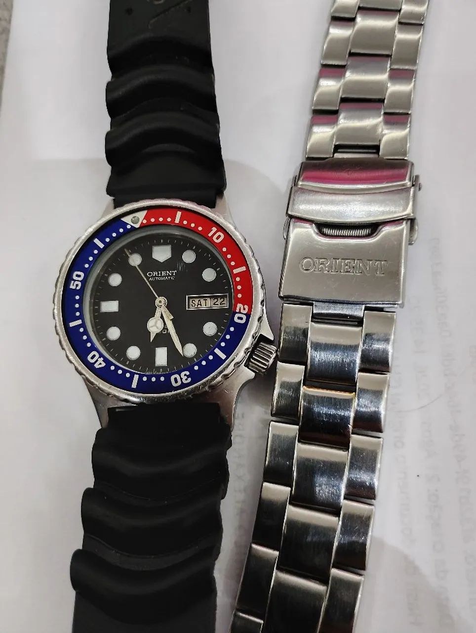 Relógio orient automático pepsi shark duas pulseiras  - Foto 2