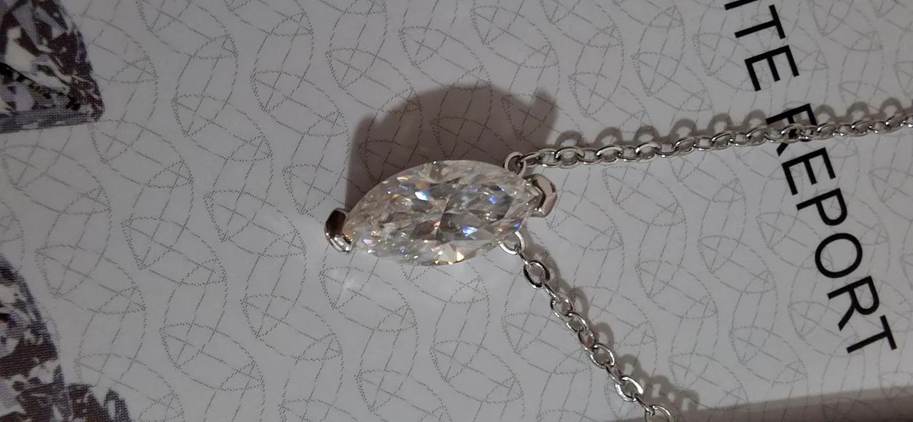 Colar moissanite e prata de lei  - Foto 2
