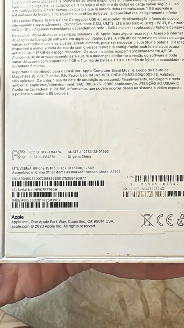 Iphone 15 Pro 128G Black Titanium seminovo  - Foto 2