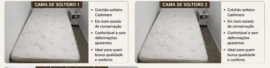 VENDE-SE DUAS CAMA BOX SOLTEIRÃO 