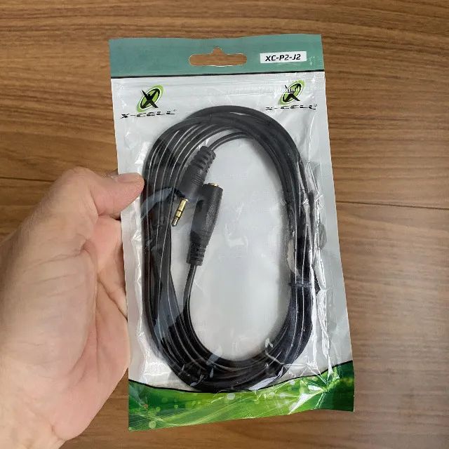 Cabo Extensor P2 x J2 Estéreo 2m X-Cell (Novo e Lacrado) - Foto 2