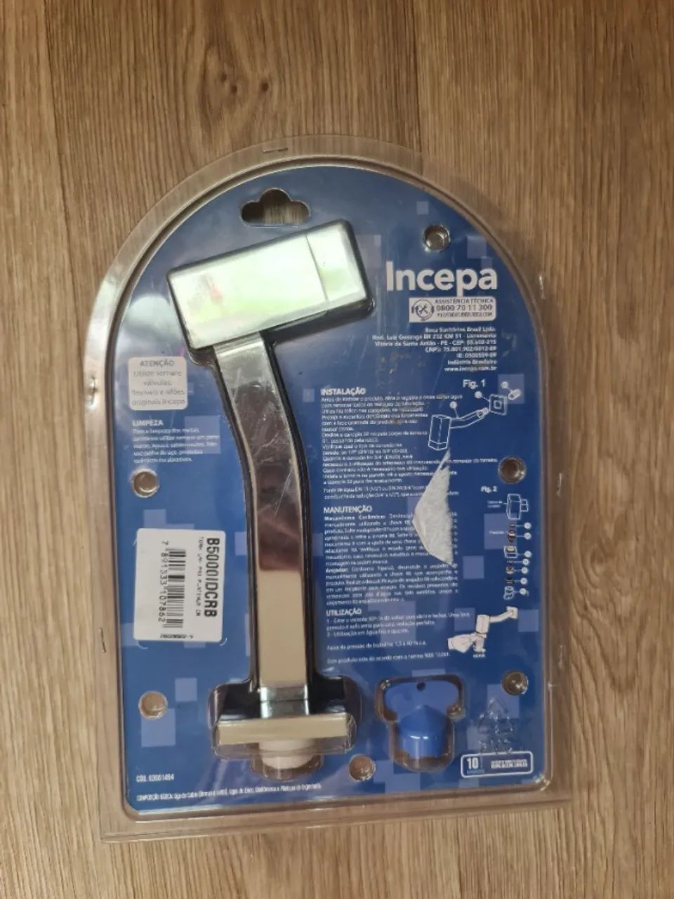 TORNEIRA PARA LAVATORIO DE PAREDE PLATINUM CROMADO INCEPA. - Foto 4