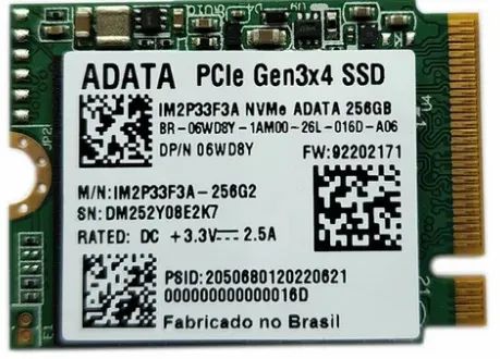 SSD M.2 256G NVMe  ADATA - Formato 2230