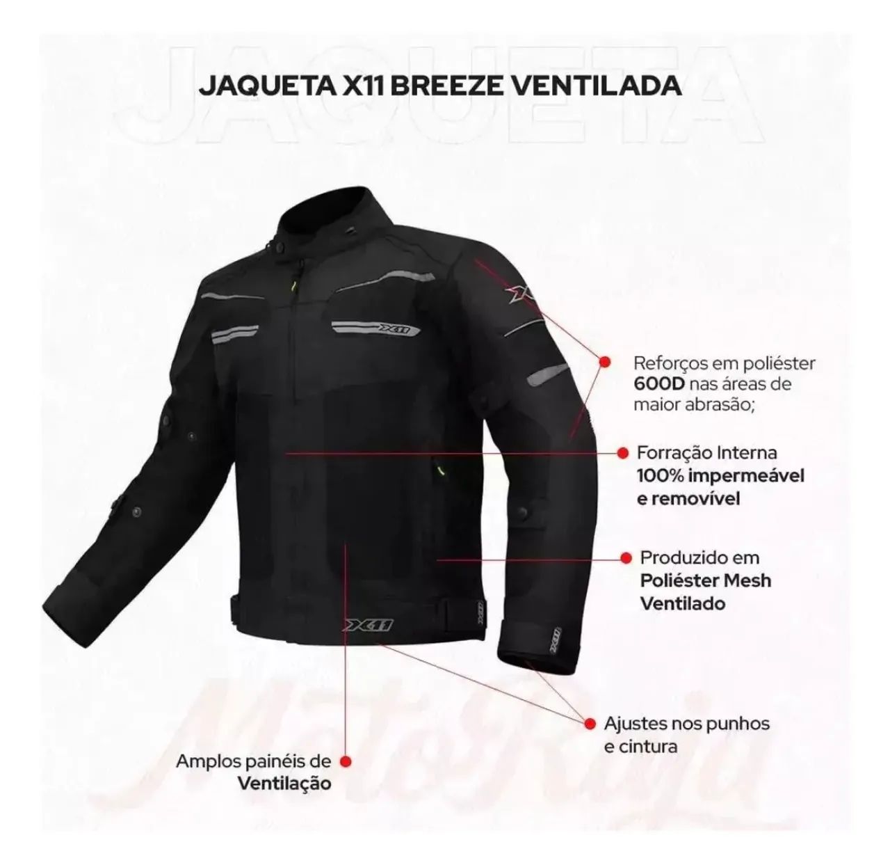 JAQUETA X11 BREEZE 2 VENTILADA - Foto 2