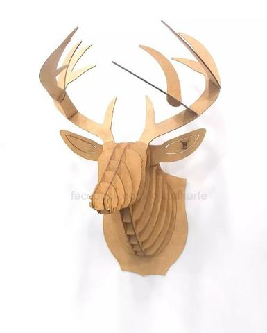 Cabeça animal - Quebra Cabeça 3d Em Mdf - Foto 2