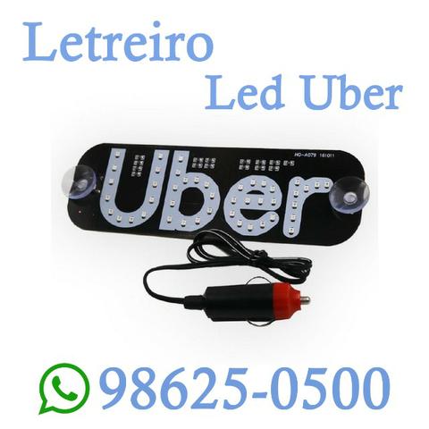 (Entregamos) Letreiro Led Uber Luminoso Decorativo (Loja Física)