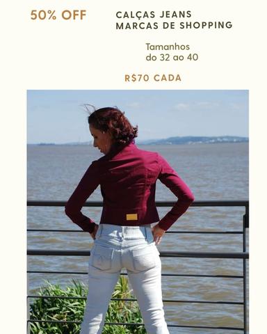 Calças jeans fabricadas pra Purpurina e Duda Dreans