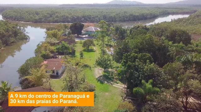 Chácara em Alexandra - Paranaguá na beira de rio com 2 casas + barco e veleiro - Foto 17