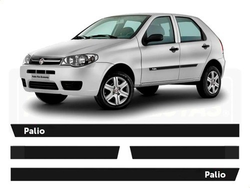 Jogo Friso Lateral Borrachão Preto  - Fiat Palio Way Fire G5  C/ Nome - Foto 2