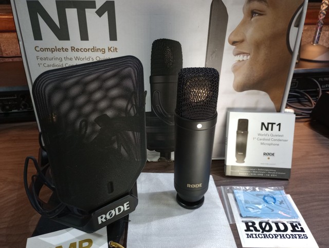 Microfone Rode nt1 kit anti-choque Studio pouco uso passo cartão 