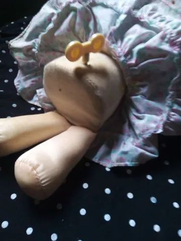 Linda boneca antiga com son de corda alt 30 cm - Foto 2
