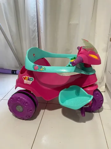 Totoka Triciclo Infantil Motoca Plus Com Apoio Proteção Haste P