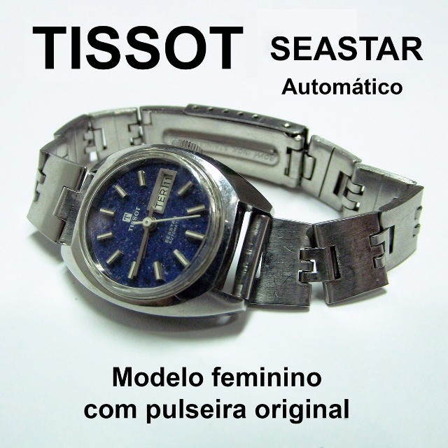 Rel gio Vintage Tissot Seastar Ladies Automatic d cada de 1970