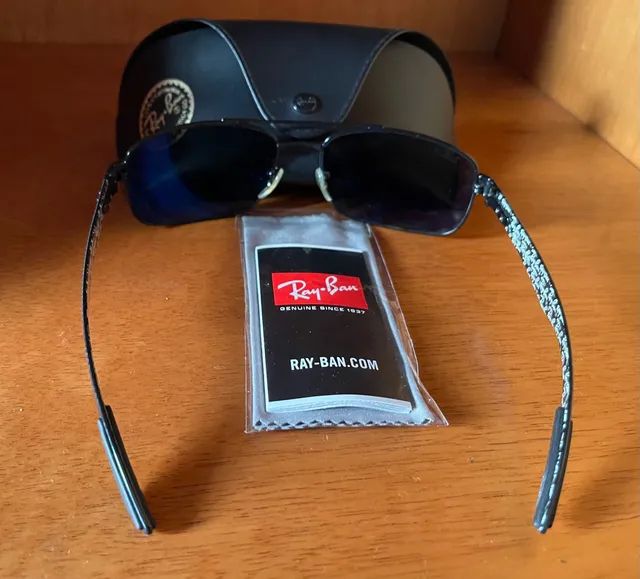 Óculos Ray Ban Modelo 8316 Polarizado Gunmetal Impecável  - Foto 3