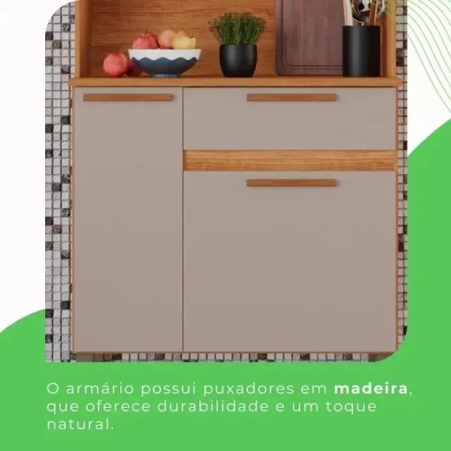 Armário Cozinha Compacto Kit 3 Portas 1 Gaveta. São Produtos Novos Direto da Fábrica. - Foto 5