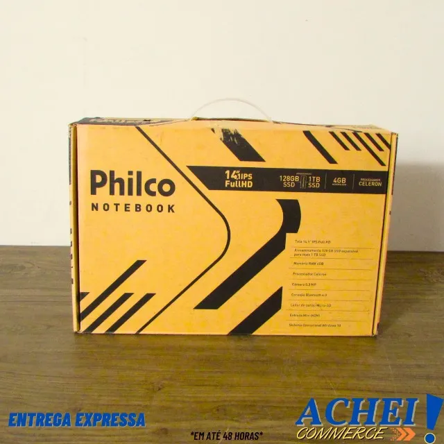 Notebook Philco Intel Celeron 4gb 128GB Windows 10 Cinza - Novo