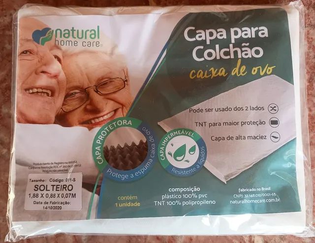 Capa de colchão caixa de ovo solteiro impermeável