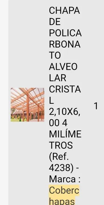 Revestimento metro white Eliane 6m²  e uma chapa de policarbonato 2,10 X 6m 4mm  - Foto 2