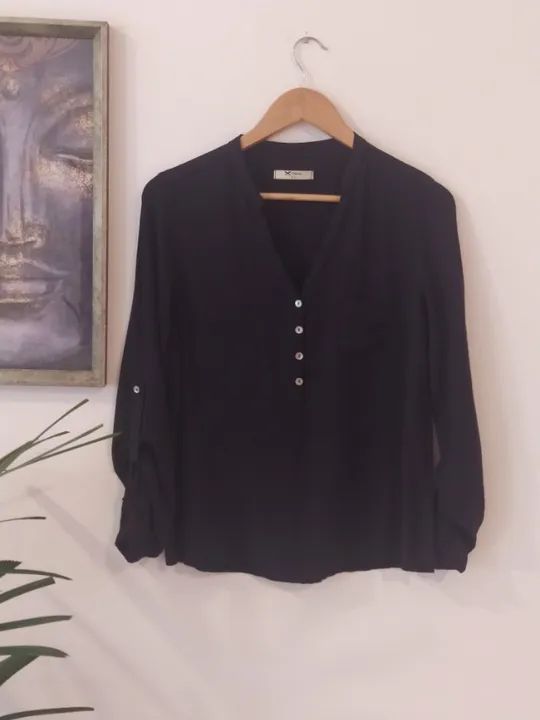 Camisa preta casual 