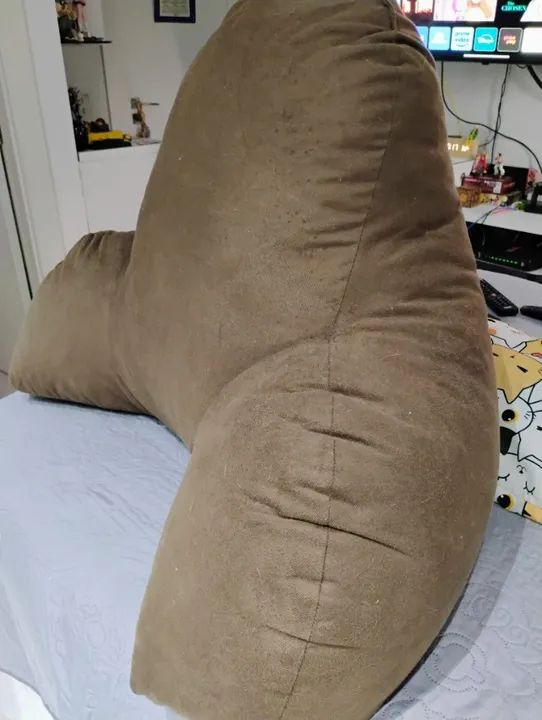 Puff encosto ortopédico marrom - Foto 4