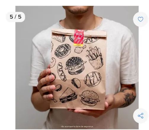 Embalagem parda para delivery 