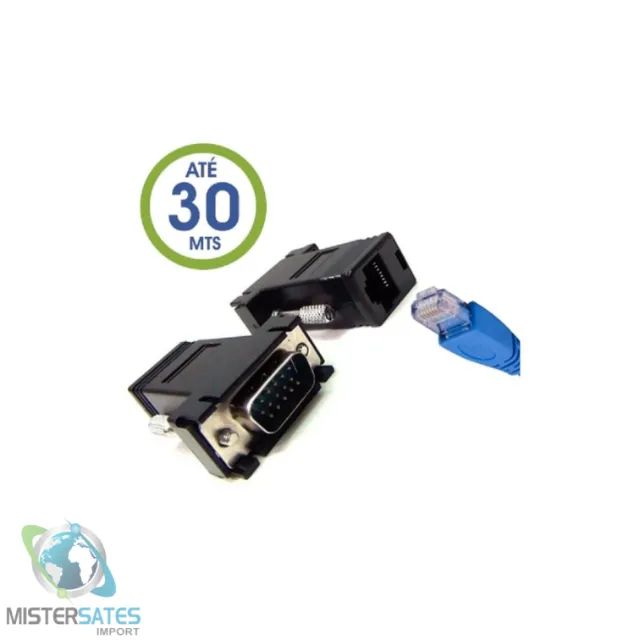 2 Adaptadores Extensor Vga Video Via Cabo Rede Rj45 - COD 473 - Foto 5