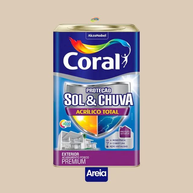 Tinta Coral Sol & Chuva Acríllico Total Premium 18L  - Foto 4