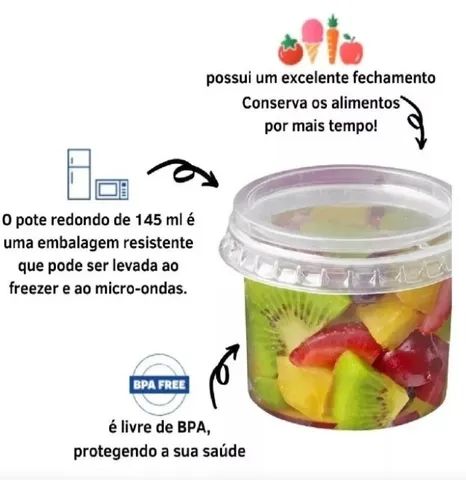 Embalagem plástica pote de 145 ml - Foto 4