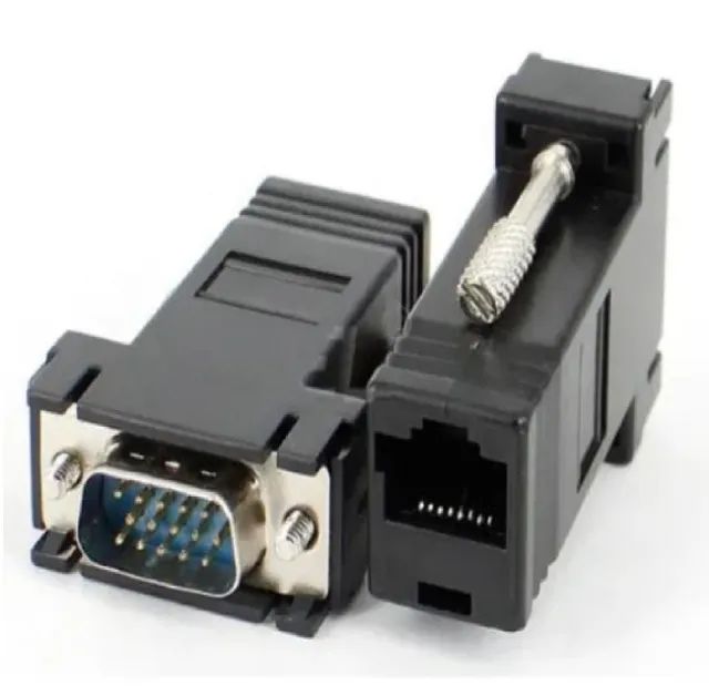  Adaptador Extensor Vga Via Cabo Rede Rj45 - Foto 2