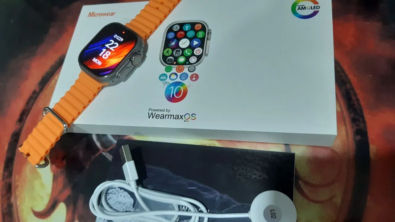 smartwatch w69 ultra amoled - já é o menor preço - Foto 2