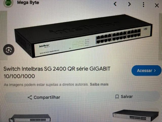 Vendo Switch Intelbras SG 2400 QR série GIGABIT 10/100/1000 - Foto 3