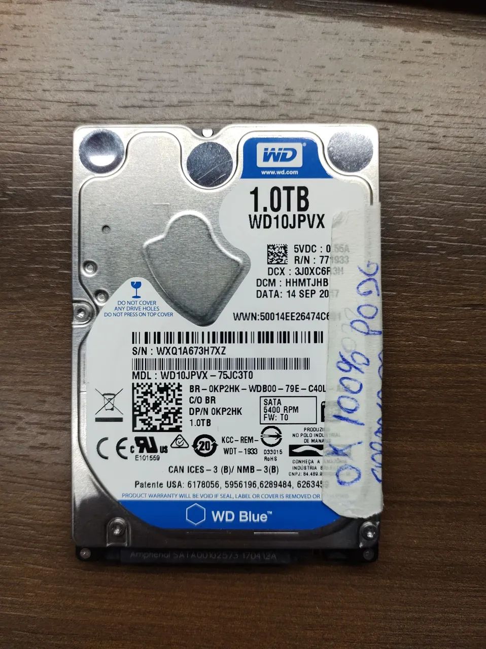 HD 1 TERABYTE WD BLUE NOTEBOOK64330128255235120
