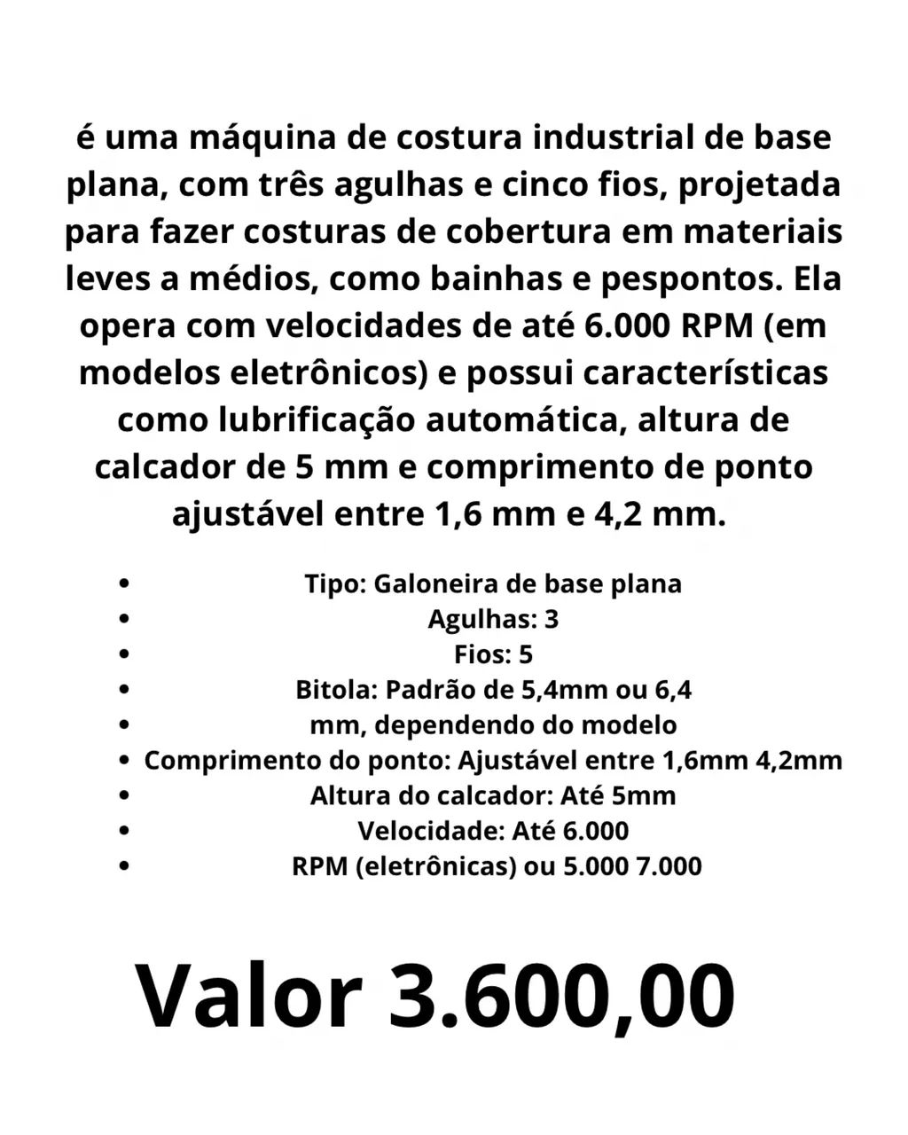 Máquina de costura Galoneira F007 J Siruba - Foto 6