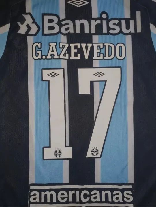 Linda Camisa De Jogo Do Grêmio 2021 Umbro #17 G. Azevedo Futebol - Foto 5