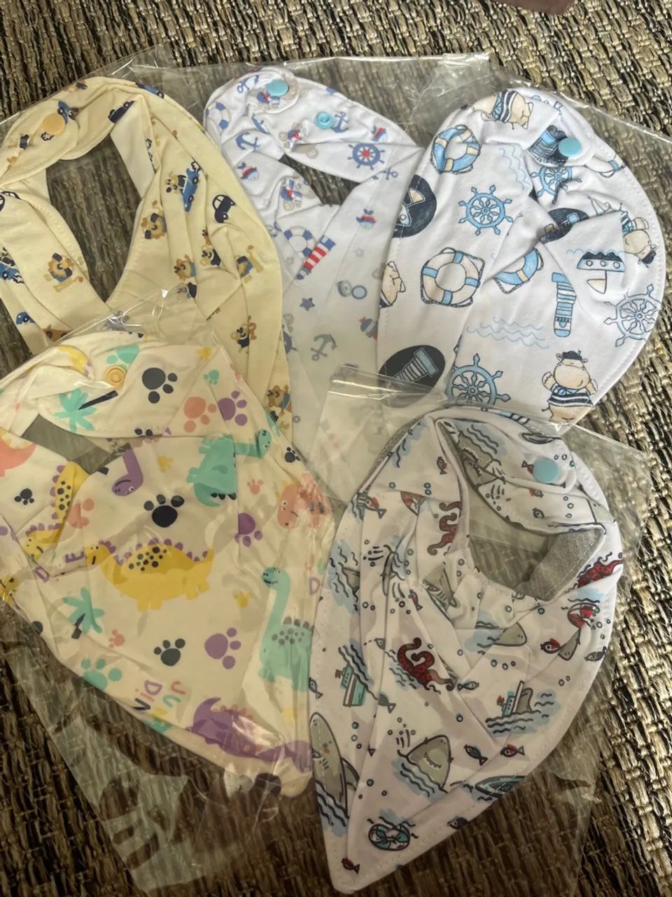 Babadores de Bebê - kit com 5 peças 