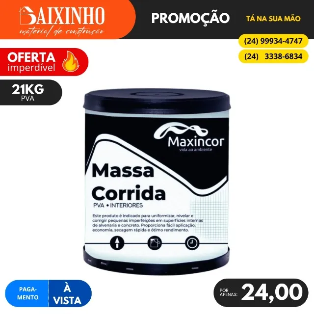Massa Corrida 21KG Maxincor